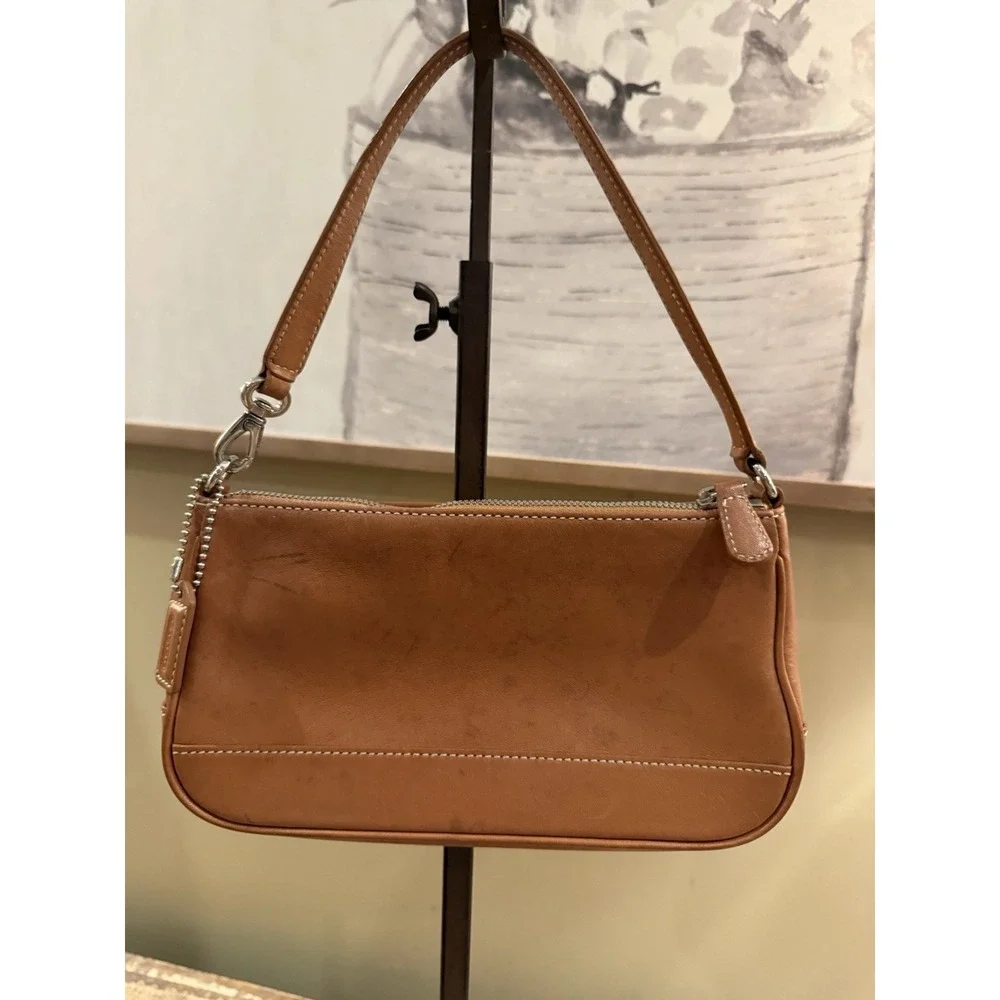 Vintage Coach Demi Hampton Leather Wear Bag Saddle Leather 7785 Shoulder Brown - Picture 5 of 16